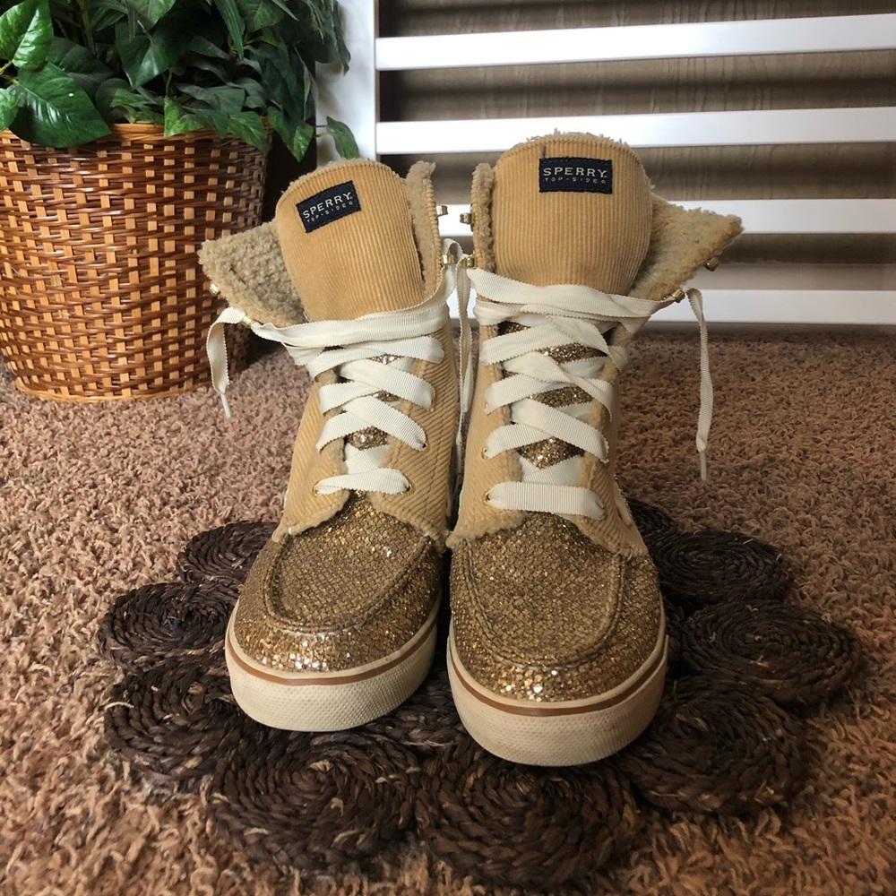 Sperry sparkle boots